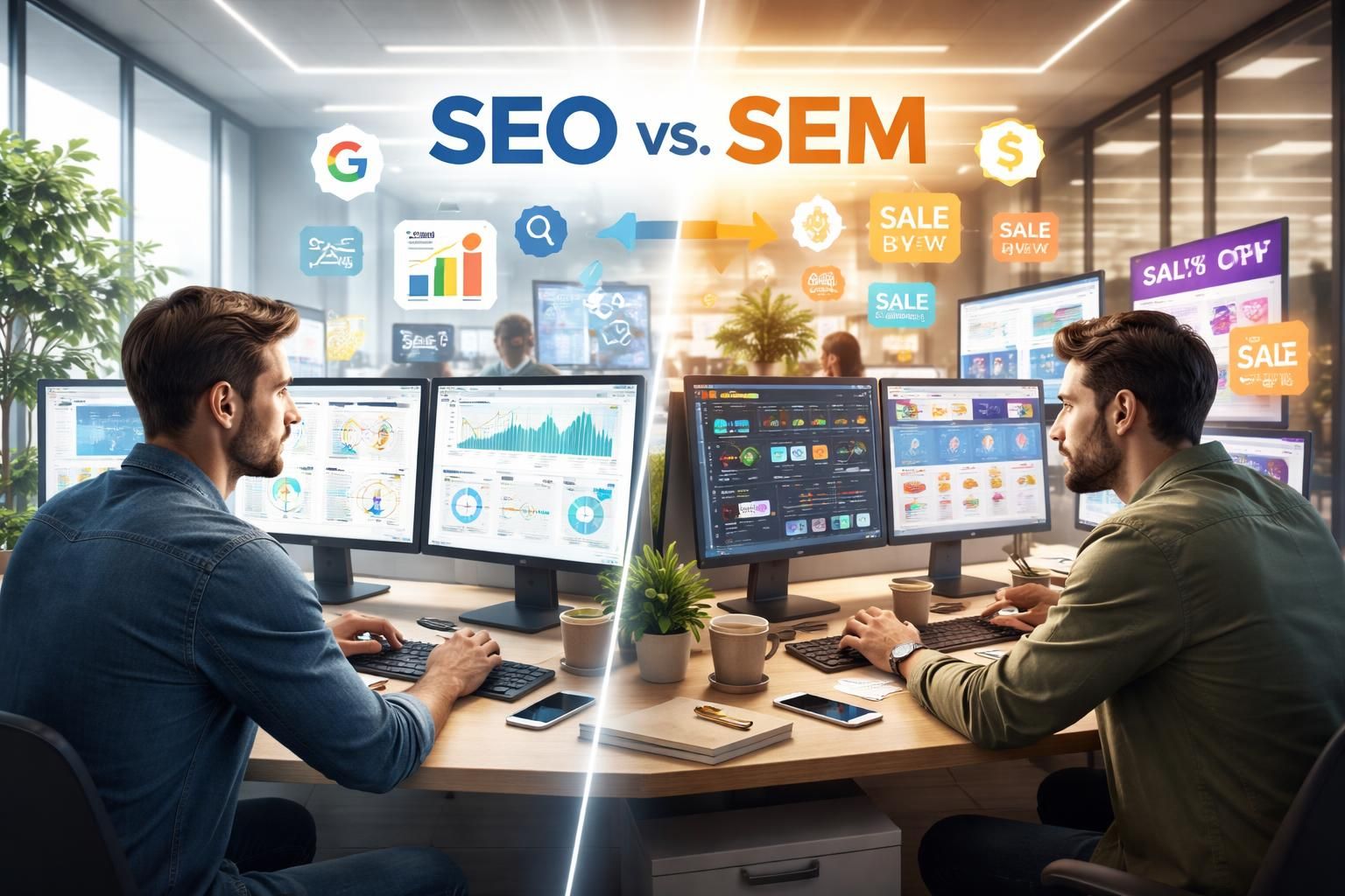 découvrez les différences entre seo et sem et choisissez la stratégie la plus efficace pour optimiser la visibilité en ligne de votre entreprise et booster votre croissance.